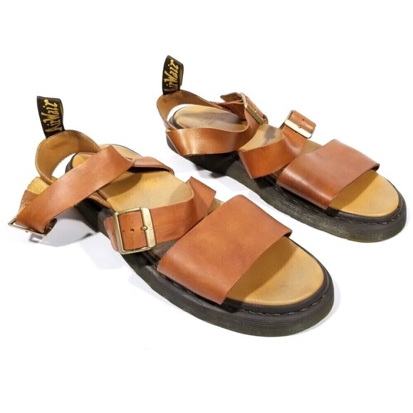 Dr. Martens Gryphon Brando Gladiator Strap Platform Sandals‎ Mens 13 Tan Brown main image 5